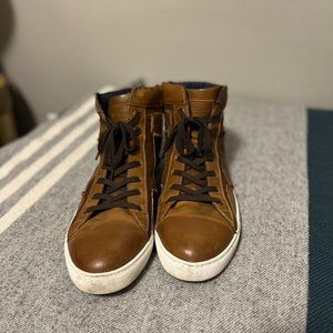 Men's Steve Madden High Top Cognac Sneakers EUC Size 13